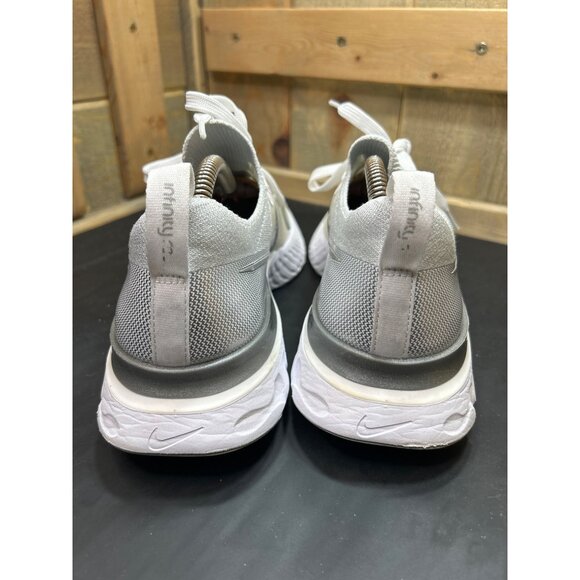 Nike React Infinity Run Flyknit True White Womens Running Shoes Size 9 - Picture 6 of 10